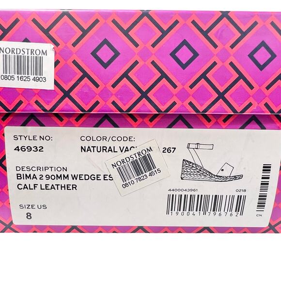 Tory Burch Bima 2 Espadrille Wedges Ankle Strap Sandals 46932 Used - Picture 14 of 14